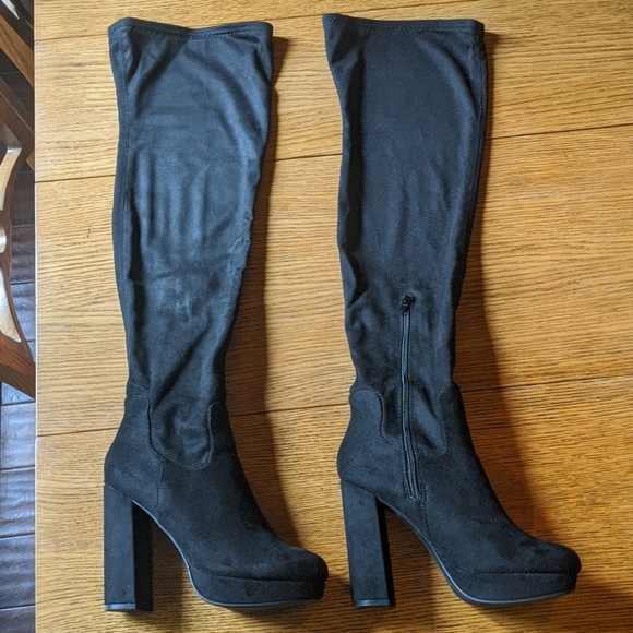 Madden Girl Shoes - Over the Knee Platform Boot Madden Girl Fanaticc